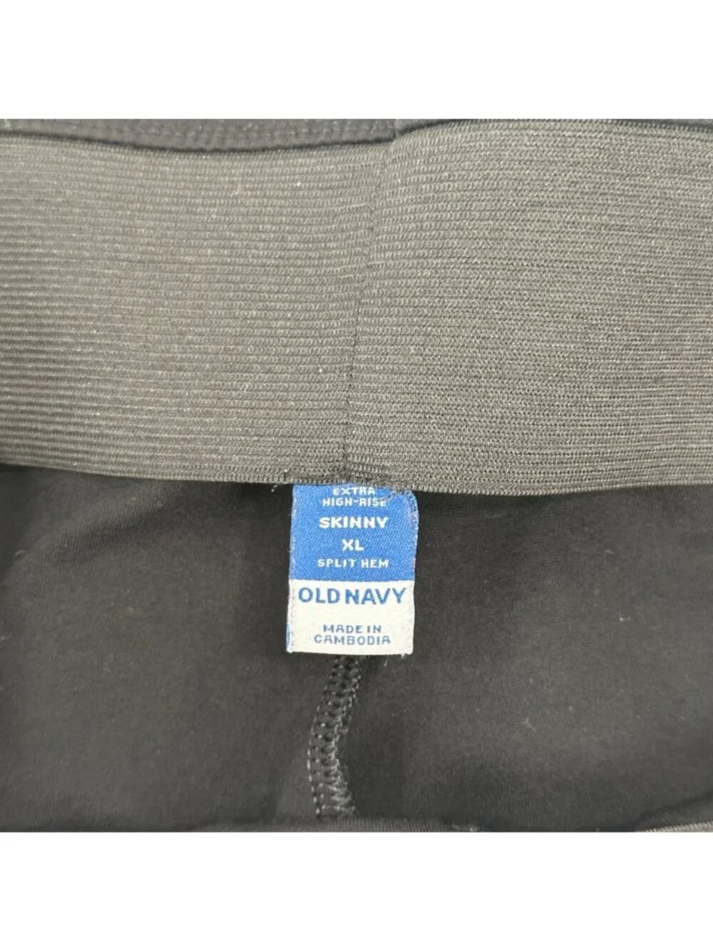 Old Navy Women Extra High Rise Skinny Front Split Hem Stretch Pants -XL Pull On - Picture 3 of 12